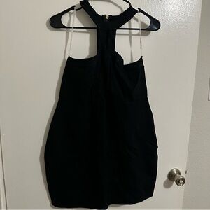 Elegant Black Halter Dress